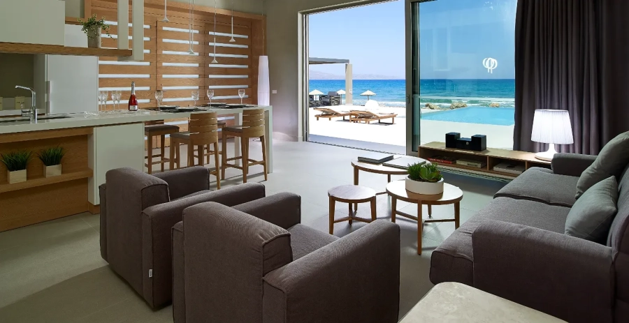 Private Beachfront Estate Crete Vacation Villa - Greece