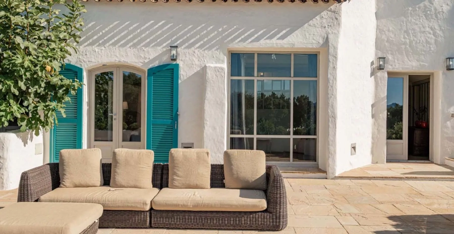 Panoramic view of the archipelago from the villa terrace
