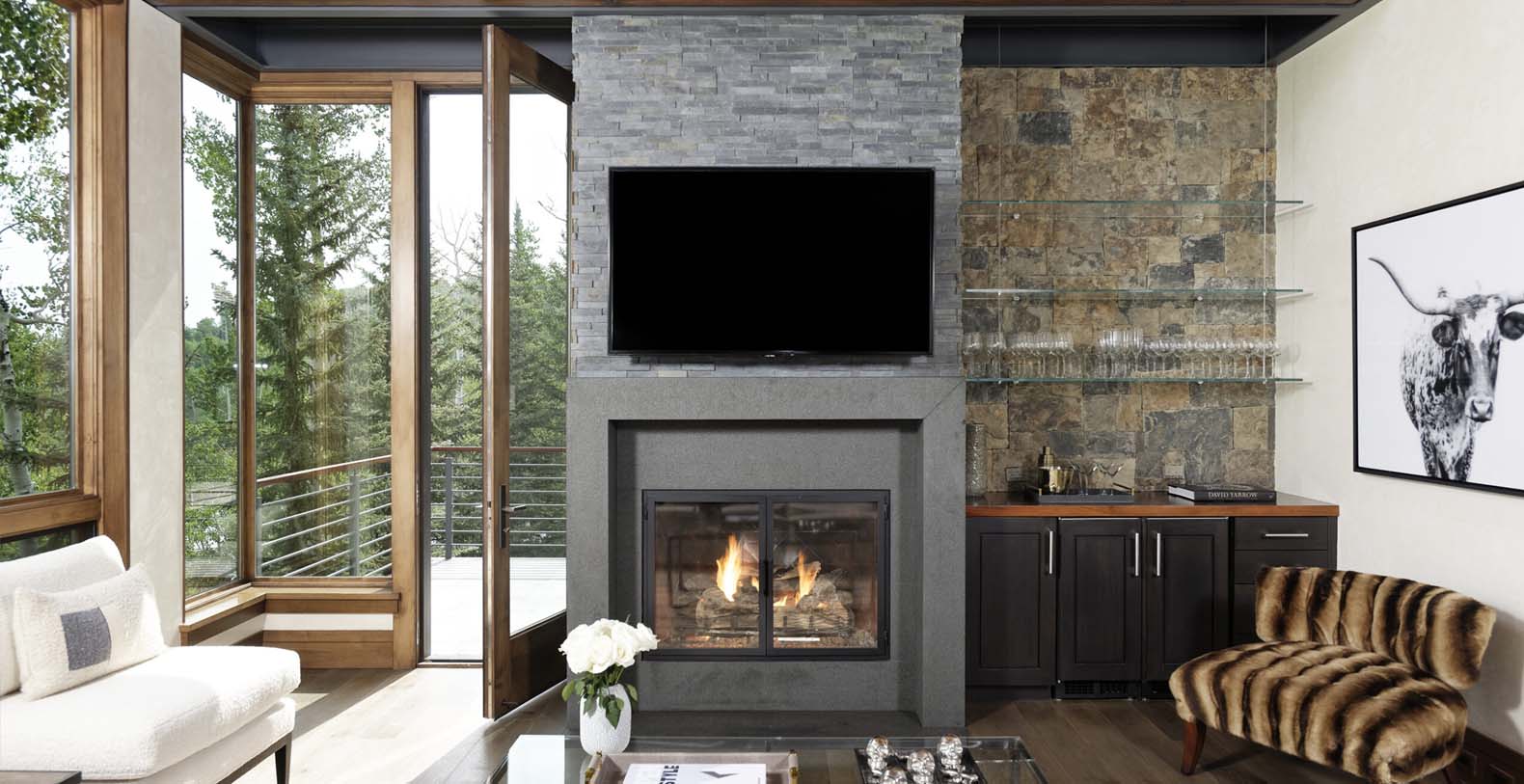 Forest Lane Contemporary Colorado Vacation Villa - Snowmass